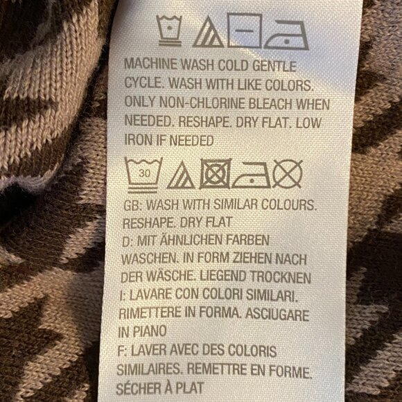 Dennis Basso Houndstooth Cardigan Brown Long Dark Academia Preppy Old Money-L - Picture 12 of 13